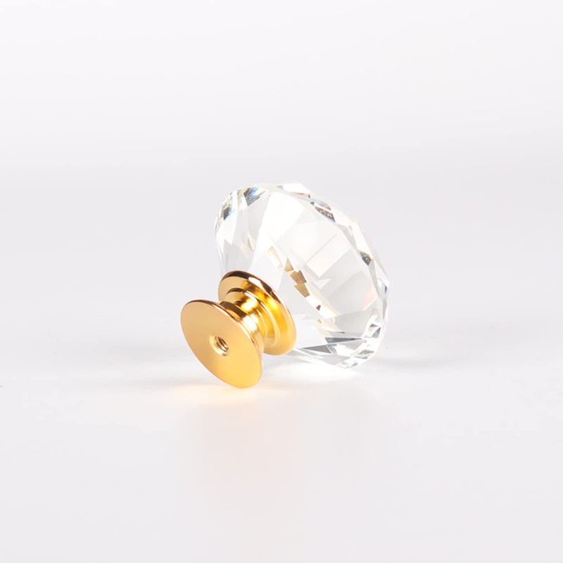 Yesmin Crystal Door Knobs,2 Pcs 30MM Crystal Drawer Carbinet Door