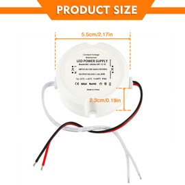 HUAREW LED Transformer 24 V 36 W 1.5 A, Constant Voltage Transformer, AC to DC Switch, Low Voltage Transformer, Waterproof IP66 LED Transformer, Power Supply Transformer Driver for Flush-Mounted Box