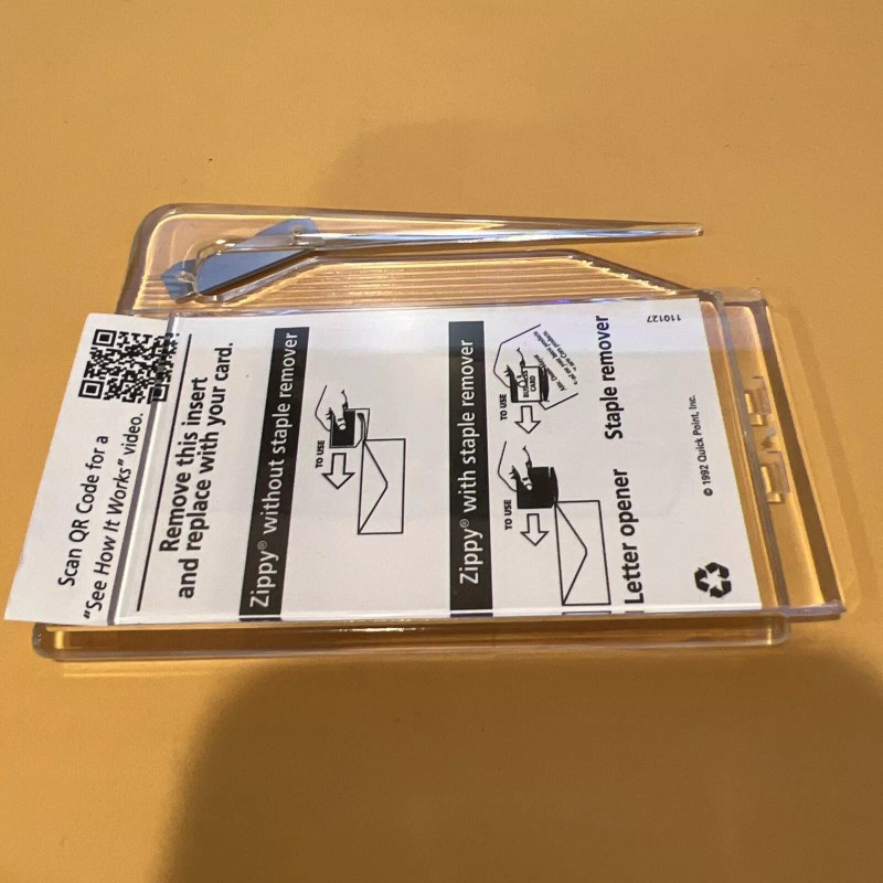 Blank Business Card Letter Opener-No Imprint All Clear As Seen
