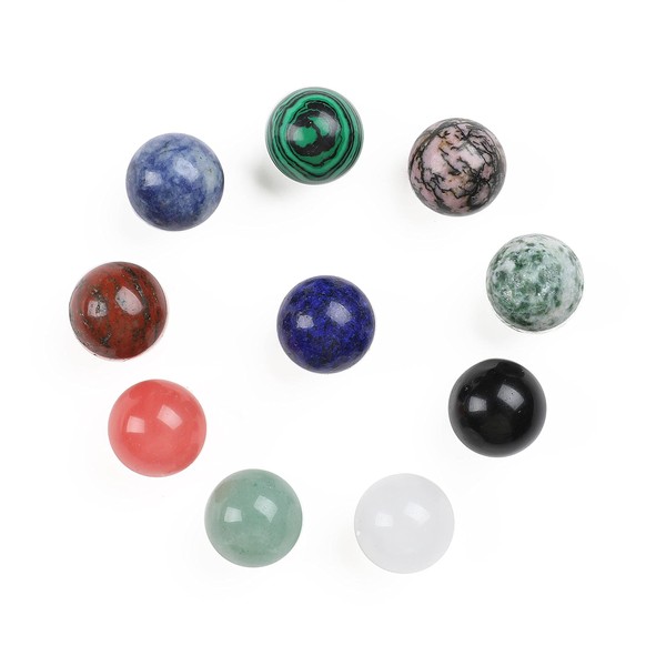 10 PCS Natural Crystals Shaped Healing Stones Crystal Palm 0.8