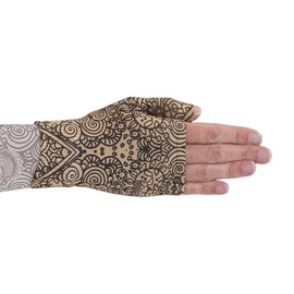 Lymphedivas Beauty-Full Beige Medical Graduated Compression Gauntlet for Lymphedema (20-30 mmHg Small)