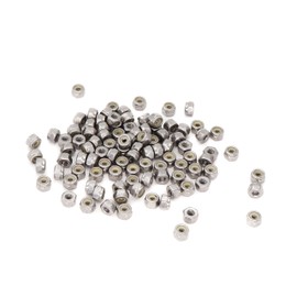 binifiMux 100pcs 6-32 304 Stainless Steel Nylon Inserted Lock Nut, 18-8 Nylock