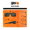 SPY General Matte Black ANSI Rx/Happy Gray Green Rectangular Sunglasses