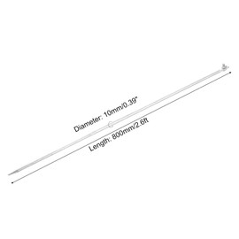 MECCANIXITY Ground Rod Cold Galvanized Grounding Pin 2.6ft Straight Single Hole Grounding Stake for Antenna Satellite Dish Electric Fence