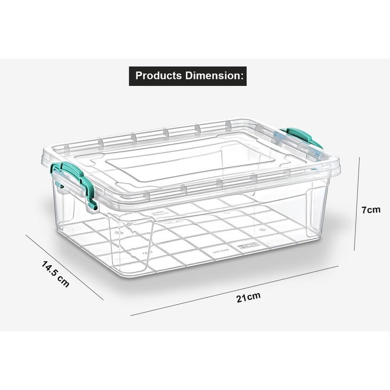 Best House Rectangle Multifunctional Clear Plastic Storage Boxes Containers with