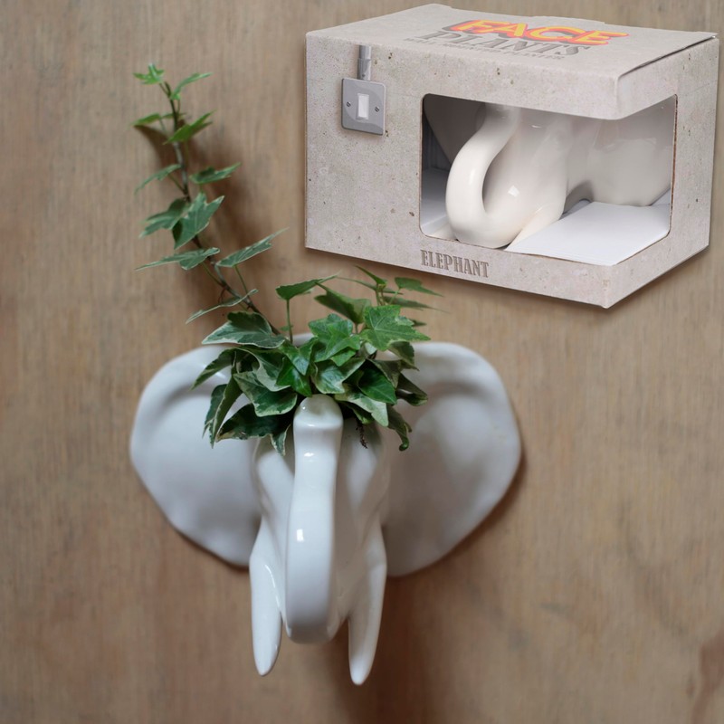 Puckator Decorative Ceramic Indoor Planter, Elephant