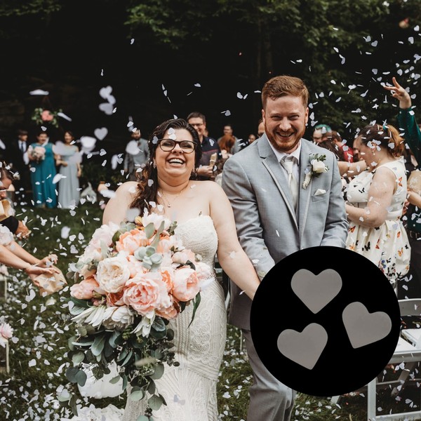 Heart-Shaped White Paper Confetti – 10,000 Pieces, 2.5cm, 100g Pack