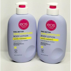 EOS Shea Better 24 Moisture Body Lotion. Vanilla Cashmere. 16 fl oz. ( Pack of 2
