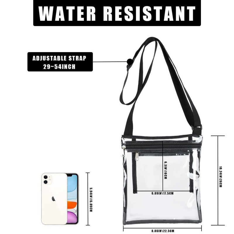 Lingshare Clear Bag For Stadium Events Clear Purse for Women