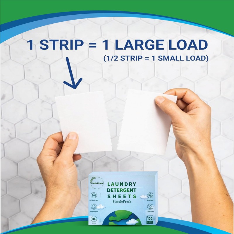 Simple Fresh Laundry sheets pack of 100, Fresh Scent -