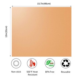 VCHOMY Copper Grill Mats for Outdoor Grill Set of 6 - Nonstick Reusable Barbecue Matt Pad for BBQ Grilling Cooking (Copper 6pcs)