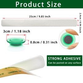 PYJLBX Magnetic Board Frameless Stainless Iron Strips, Magnetic Strips with Adhesive Backing Magnet Board Magnetic Bulletin Bar Board Memo Board with 7 Pcs Colorful Magnet for School Office Home, 2Pcs