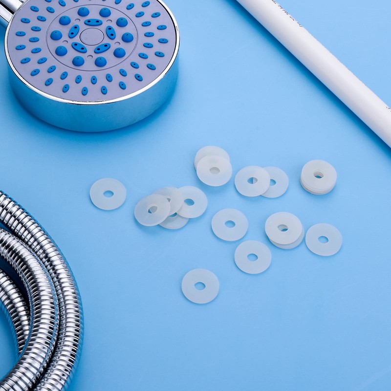 Grevosea 20Pcs Nylon Washers Round Nylon Flat Washer Transparent Plastic