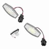 Pair of LED License Plate Lamp White Light 34100S0A013 Fit