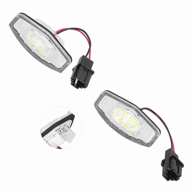 Pair of LED License Plate Lamp White Light 34100S0A013 Fit
