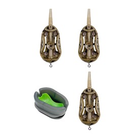 Method Feeder Fishing Tackle, Carp Fishing Feeders 25g 35g 45g Set with Quick Release Mould, Tackle Accessories for Carp Barbel Coarse(COLOR:As Shown)