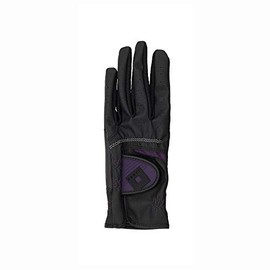 ONOFF OG7221-02 BLK17 Women's Gloves (Left Hand), Black x Purple, 6.7 inches (17 cm)