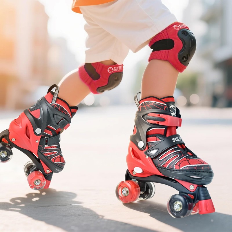 SULIFEEL Adjustable Kids Roller Skates for Boys Ages 3-5 5-8