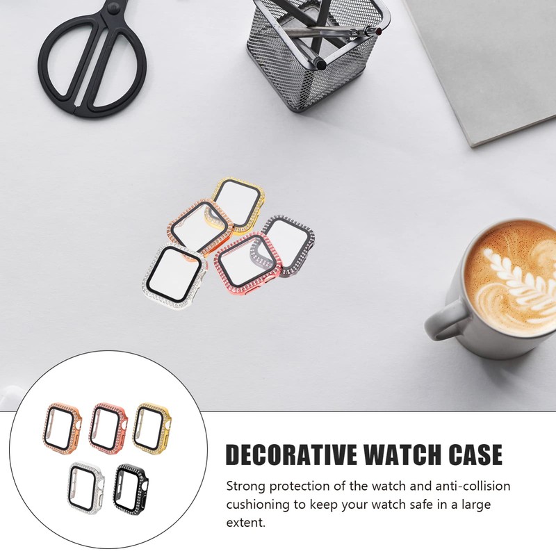 Gatuida 10pcs Glitter Watch Cover Case for Scratch Protector Shell