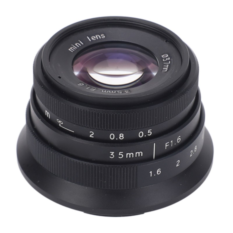 35mm F1.6 Large Aperture Manual Focus Fixed Prime Lens Wide