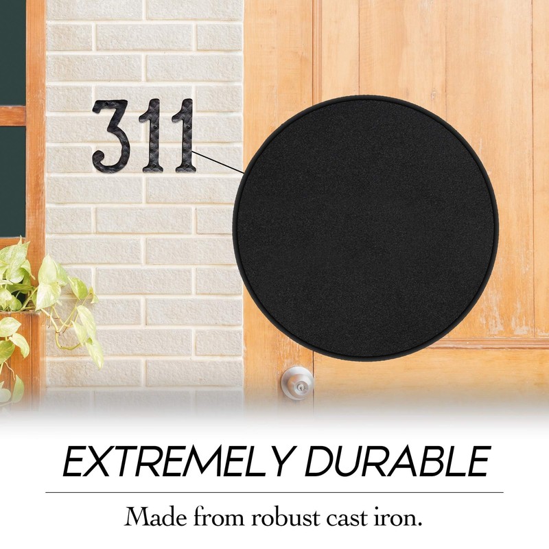 NACH House Numbers for Outside, 4 inch Black Address Numbers