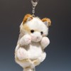 Takenoko 68316 Petite Dream Keychain, Cat Beige, Plush Toy