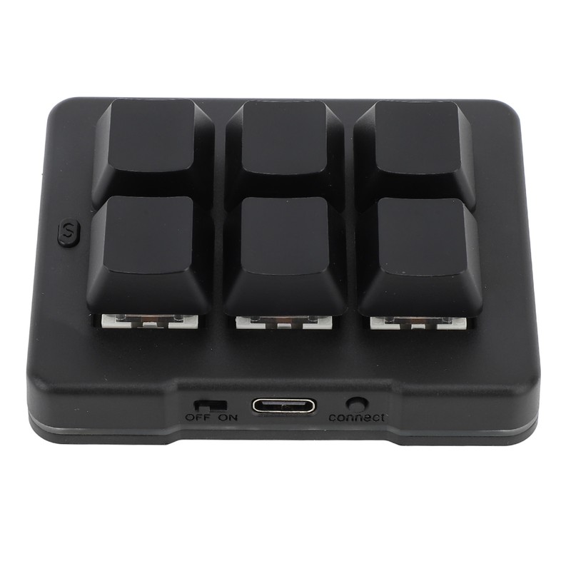 6 Key Gaming Keyboard Wired USB 2.4G Bluetooth Macro Programming