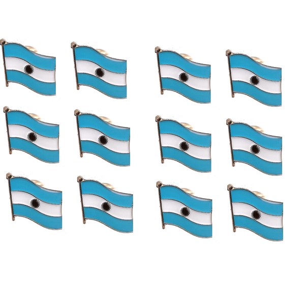 Argentina Flag Pin, Single and Friendship International Waving World Lapel