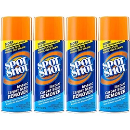 Spot Shot Instant Carpet Stain Remover Aerosol 14 oz can, Pack of 4