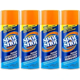 Spot Shot Instant Carpet Stain Remover Aerosol 14 oz can, Pack of 4