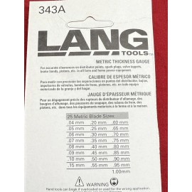 LANG 343A Metric Feeler Gauge 25 Blade Set