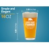 Dairy Farmer Pint Glass 16oz -Turns grass into milk -