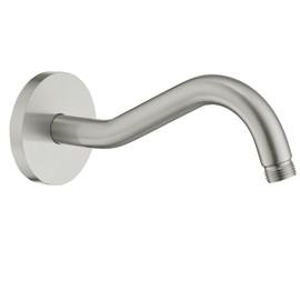 RANDOM 8 Inch S-Shape Curved Shower Arm with Flange,Stainless Steel Brushed Nickel Shower Head Extension Arm,Wall Mounted.RD-91068-8BN