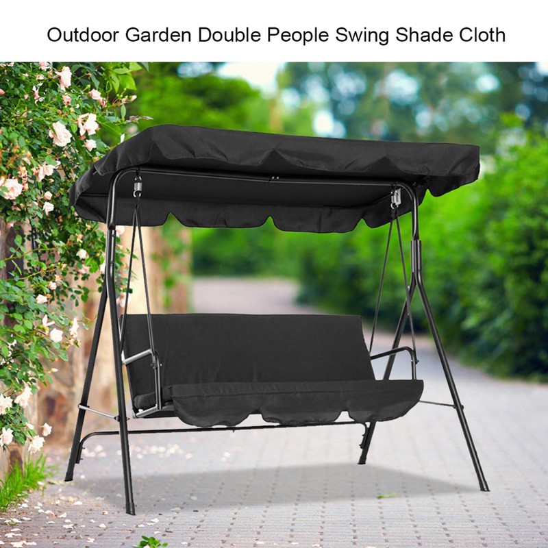 Double People Outdoor Garden Waterproof Swing Sunshade Cover Canopy Shade