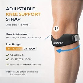 Paquete de 2 correas de silicona para el tendón rotuliano, ajustable para aliviar el dolor de rodilla para corredores, rodilla, rodilla, senderismo, b