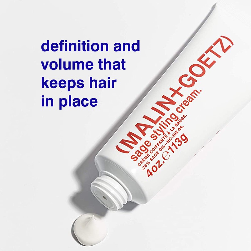 Malin + Goetz sage styling cream—lightweight, versatile for all hair