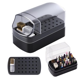 FANTEXY 2-in-1 Nail Drill Bit Holder And Cleaner Brush Case