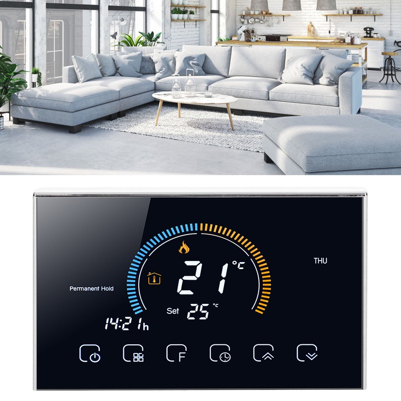 Intelligent Thermostat with LCD Touch Screen Temperature Controller for Home