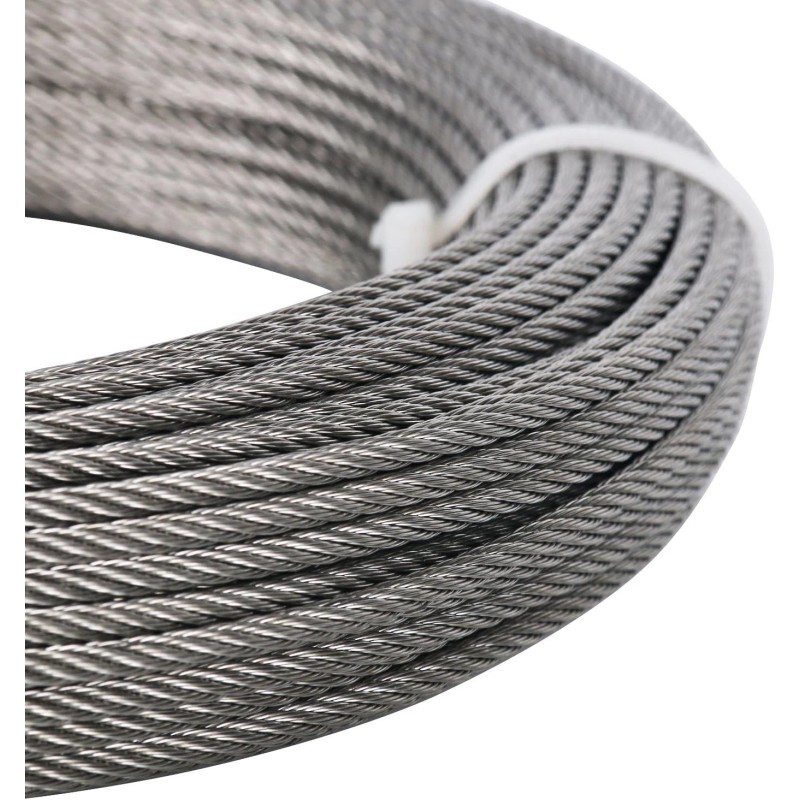 DasMarine 1/8" 164FT Stainless Steel Cable Wire Rope Aircraft Cable