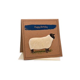 Sheep (Happy Birthday) Greeting Card Birthday (Blank Inside)