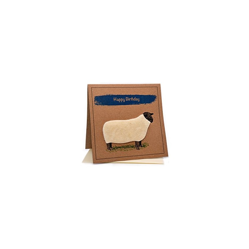 Sheep (Happy Birthday) Greeting Card Birthday (Blank Inside)