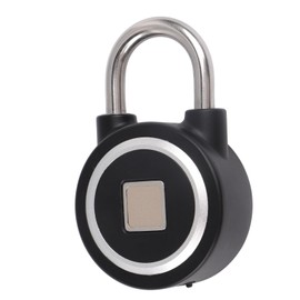 Fingerprint Padlock for Locker Drawer Office Gym, App Control, IP65 Waterproof, Safety Electronic Lock, Muptiple Unlock Method, Fast Recognition (Black)