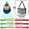 Flatbox 2-in-1 Insulated Lunch Bag & Placemat, Dark Blue/Light Blue/Red