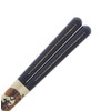 Chopsticks for Men, Thick, Black 's-bower 一半 Ebony Lacquer painted