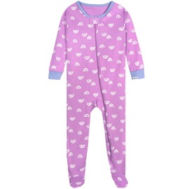 Onesies Brand Baby Girls' 4-Pack Footed Pajamas, Rainy Day, 12 Months