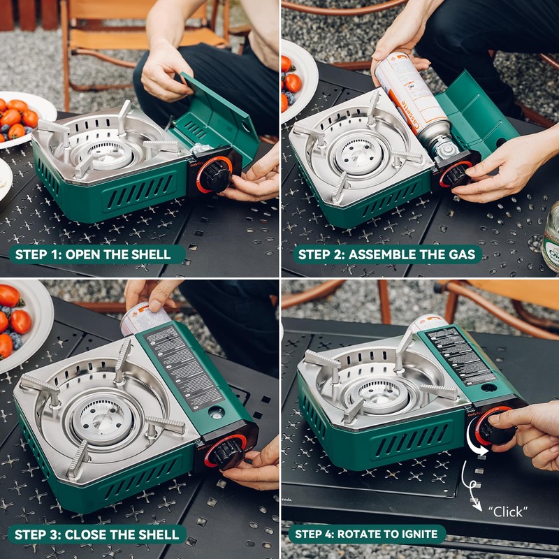 Onlyfire Butane Stove with Carrying Case, Portable Camping Stove, Mini