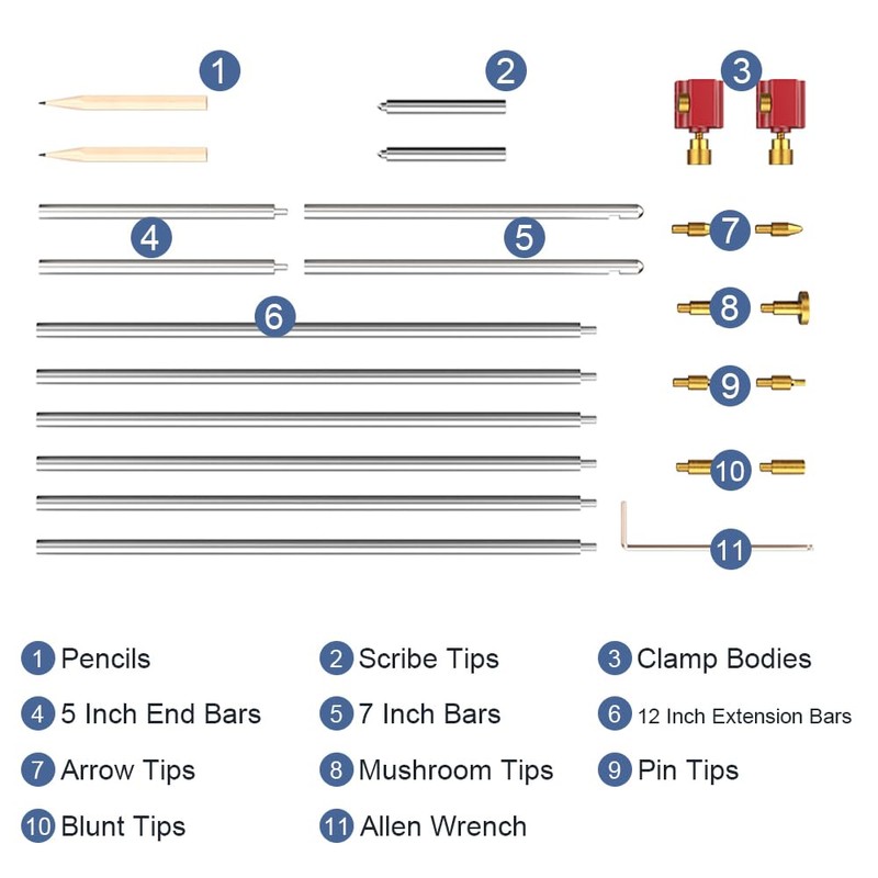 TOOLCOOL Versatile Modular Bar Gauge System Woodworking Tool Set for
