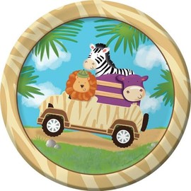 DISC - 8 Small Jungle Safari Paper Party Plates