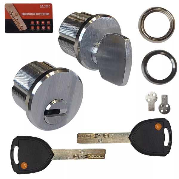 Ri-Key Security High Security Mortise Cylinder Set 1" Solid Brass