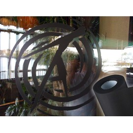 VViViD Frosted Matte Etched Adhesive Craft Window Vinyl Roll for Cricut, Silhouette and Cameo (17.9X 48, Frosted Black)